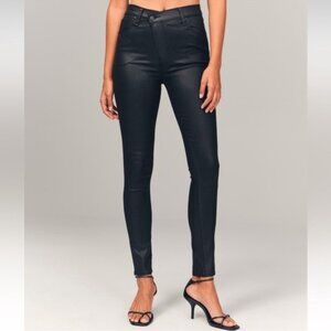 Abercrombie & Fitch Crossover Waist Skinny Coated Jean